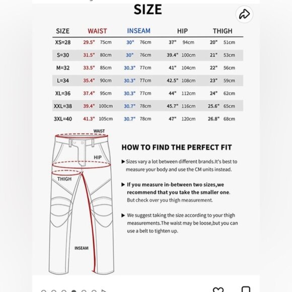 Volero Motorcycle Stretch Jeans Denim Pants w Knee & Hip Protect Pads M 30"-32" - Picture 5 of 5